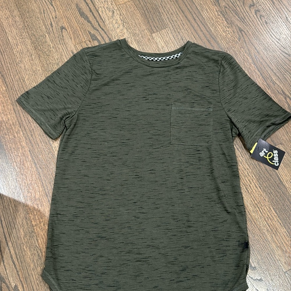 Art class forest green boys long shirt